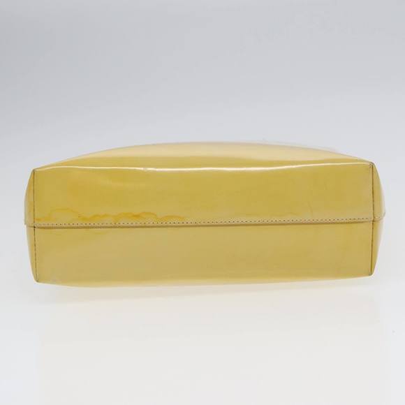 PRADA Hand Bag Enamel Yellow Silver Auth bs17418 - Picture 9 of 16